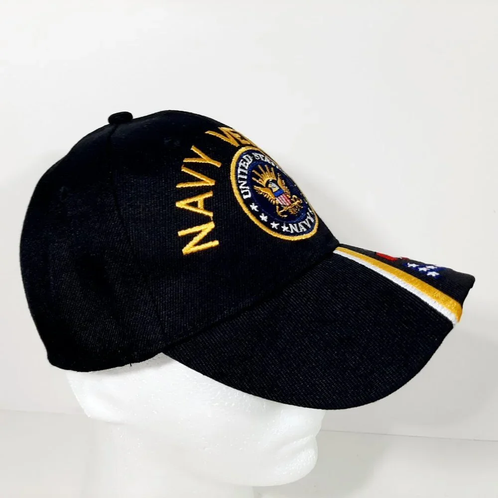 US Navy Veteran Black Ball Cap Baseball Cap One Si